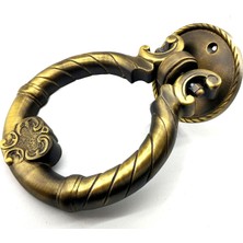 Skygo Krm Antika Tarz Dekoratif Pirinç Saray Kapı Tokmağı, Taktak - 97MM, Antik Krm