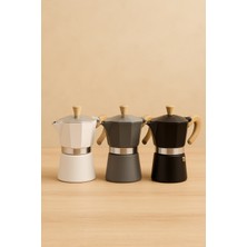 PremiumPort Pratik Moka Pot Kahve Demleyici, Ev Tipi, 3 Cup, Kolay Kullanım