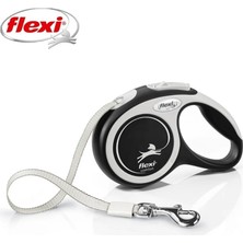 Flexi New Comfort Otomatik Şeritli Köpek Gezdirme Kayışı 5mt (S) Siyah