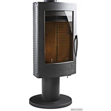 Sandıktan Al Invicta Pharos (360 Derece Dönebilen) Ithal Fransız Döküm Odun Sobası 12KW, 5 Yıl Garantili