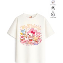Belya Kids Wear Kız Çocuk Tam Kalıp Mld Tasarım 45 Oversize Tişört