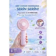 Crow'S Tech Taşınabilir Mini Fan 300MAH Kablosuz Sessiz Güçlü Motor Yaz Için Serinlik Sağlar 3 Kademeli Serinlik