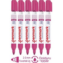 Artlantis Pembe Yazı Tahta Kalemi 6 Adet Doldurulabilir Tahta Kalemi Okul Sınıf Öğretmen Beyaz Yazı Tahtası Kalemi Canlı Renk