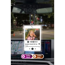 Kişiye Özel Fotoğraflı Spotify Araba Süsü Dikiz Aynası Asılığ̆ı