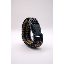 Geniş Örgü Paracord Survival Bileklik Siyah Haki Yeşil Outdoor Kamp Bilekliği |tanto Bushcraft