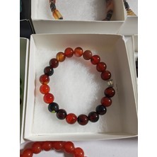 Mihrim Naturel Karnelyan Akik Tesbih, Sistemli Ip, Nazar-Stres Için