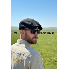 Golden Buffalo %100 Saf Keten Koleksiyonu Relax Kalıp 8 Parça Iskoç Kasket Bere Şapka