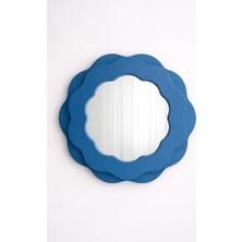 Ortakçı Design Echo Deco Bloom – Modern Dalgalı Çerçeve Ayna | Dekoratif Mdf Ayna 90 x 90 cm