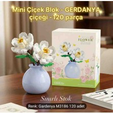 Kobe Home Vazolu  Tarzı Çiçek Yapı Blok Seti – 120 Parça - 11 cm Çiçek Arenjmanı Seti