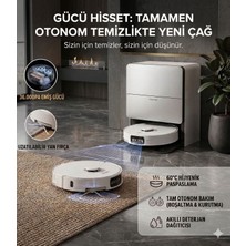 Roborock 36000 Pa Üstün Emiş Kapasiteli Kendi Kendini Temizleyen Akıllı Istasyonlu Robot Süpürge, Kenar Temizleme Fonksiyonlu Uzanabilir Yan Fırçalı, Otomatik Paspas Kaldırma, Üstün Teknoloji