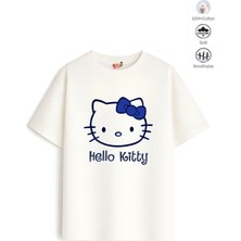 Belya Kids Wear Kız Çocuk Tam Kalıp Hello Tasarım 46 Oversize Tişört