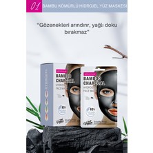 MONDSUB Bamboo Kömürü Hydrojel Yüz Maskesi – Siyah Nokta Karşıtı, Vegan, 93% Doğal Içerik (12 Adet)
