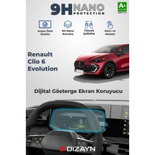 S-Dizayn Renault Clio 6 Evolution 9h Nano Dijital Gösterge Ekran Koruyucu (Parlak) 2026 Üzeri A+ Kalite