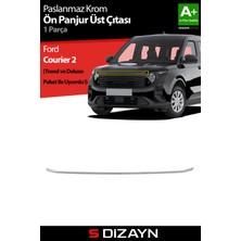 S-Dizayn Ford Courier Krom Ön Panjur Üst Çıtası 2023 Üzeri A+ Kalite