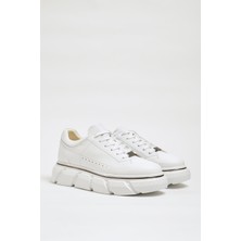 Faruk Balkanas Alfred Model Hakiki Natural Deri Ithal Taban Sneaker Ayakkabı