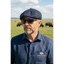 Golden Buffalo %100 Saf Keten Koleksiyonu Relax Kalıp 8 Parça Iskoç Kasket Şapka