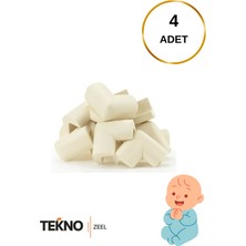 Teknozeel Bebek Çocuk Güvenliği Krem Renk Kauçuk 4 Adet Masa Sehpa Kenar Köşe Koruyucu
