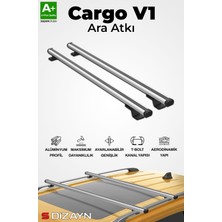 S-Dizayn Renault Megane 2 Sw S-Bar Cargo V1 Ara Atkı Tavan Taşıyıcı Barı Gri 130 cm 2008-2008 A+ Kalite