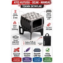 Outdoven Katlanır Kamp Ocağı & Mangal – Ultra Kompakt Taşınabilir Ateş Kutusu