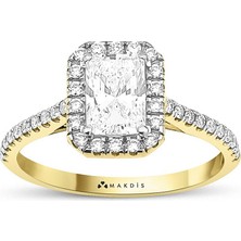 Makdis Pırlanta 1.35 Karat Radiant Tektaş Pırlanta Yüzük