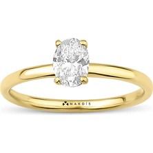 Makdis Pırlanta 0.65 Karat Oval Tektaş Pırlanta Yüzük