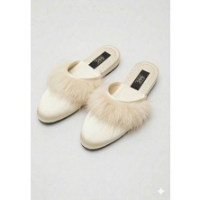 G&C Kadın Çeyizlik Tüylü Gelin Ev Terliği 245