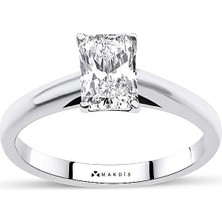 Makdis Pırlanta 1.05 Karat Radiant Tektaş Pırlanta Yüzük