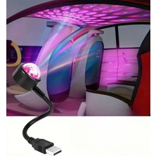 Araç Tavan Disko LED Işık, USB Bağlantılı, Ayarlanabilir, Eğlenceli Aydınlatma