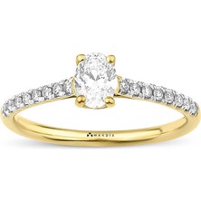 Makdis Pırlanta 0.70 Karat Oval Tektaş Pırlanta Yüzük