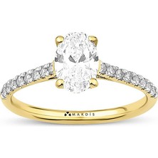 Makdis Pırlanta 1.25 Karat Oval Tektaş Pırlanta Yüzük