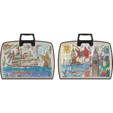 Abka Fermuarlı Resim-Proje Çantası 38X55 Cm İstanbul (Karışık Desen 1 Adet)