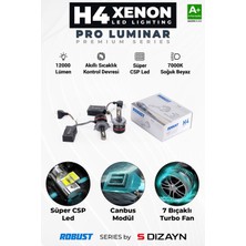 S-Dizayn Pro Luminar H4 LED Xenon / 60W / 12000LM / 7000K A+ Kalite
