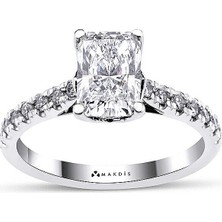 Makdis Pırlanta 1.85 Karat Radiant Tektaş Pırlanta Yüzük
