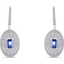 Makdis Pırlanta 3.20 Karat Safir Pırlanta Küpe