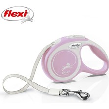 Flexi New Comfort Otomatik Şeritli Köpek Gezdirme Kayışı 5mt (M) Pembe
