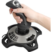 CoverZone Pc Uyumlu Flight Stick Simülasyon Uçuş Kontrol Cihazı, 4 Eksen, 8 Yönlü Hat Switch, 12 Programlanabilir Tuş, Titreşim Destekli, Windows 7/8/10/11 Uyumlu | Pxn 2113 Pro