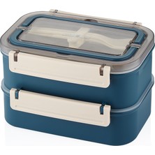  vagon çelik beslenme kutusu lunch box paslanmaz bl2221-2 (karışık renk 1 adet)