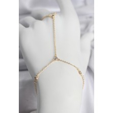 Solenya Pirinç Gold Renk Zirkon Taşlı Kadın Şahmeran