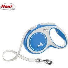 Flexi New Comfort Otomatik Şeritli Köpek Gezdirme Kayışı 5mt (S) Mavi