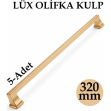 Badem10 Olifka Albrifin Çekmece Kulp 320 mm 5 Adet Dolap Kulp Seti Şık Dayanıklı Metal Modern Tasarım