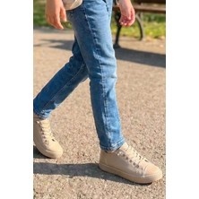 In Step Unisex Çocuk Bej Lifestyle Günlük Ayakkabı - Dayanıklı Tırtıklı Kalın Taban