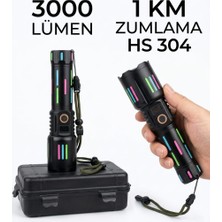 Hasuba Hs 304 Şarjlı El Feneri - 3000 Lümen