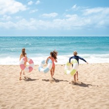 intex Coastal Cabana Çizgili Simit 91 cm Mavi