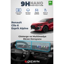 S-Dizayn Renault Clio 6 Esprit Alpine 9h Gösterge ve Multimedya Ekran Koruyucu 2026 Üzeri A+ Kalite
