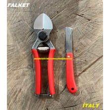 Falket Bağ Budama Makası Budama Makası Aşı Çakısı Italyan Dövme Çelik 2li Set