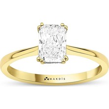 Makdis Pırlanta 1.10 Karat Radiant Tektaş Pırlanta Yüzük