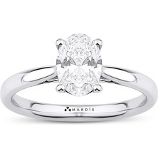 Makdis Pırlanta 1.15 Karat Oval Tektaş Pırlanta Yüzük
