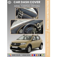 E-BİZ Dacıa Sandero Stepway (2010-2015) Torpido Örtüsü Ön Göğüs Koruma  Tam Uyum Kaymaz Kolay Montaj