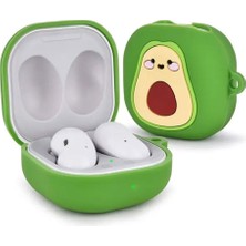 Mi7a Galaxy Buds 2 Uyumlu Avakado Figürlü Silikon Koruma Kılıfı