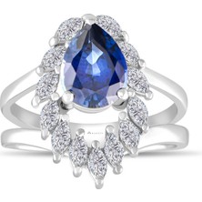Makdis Pırlanta 2.85 Karat Safir Pırlanta Yüzük